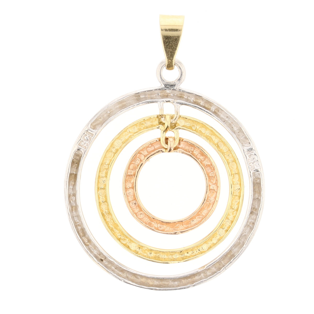 Tri Gold Circle Pendant