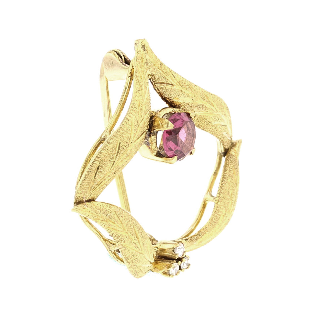 Tourmaline, Diamond Brooch