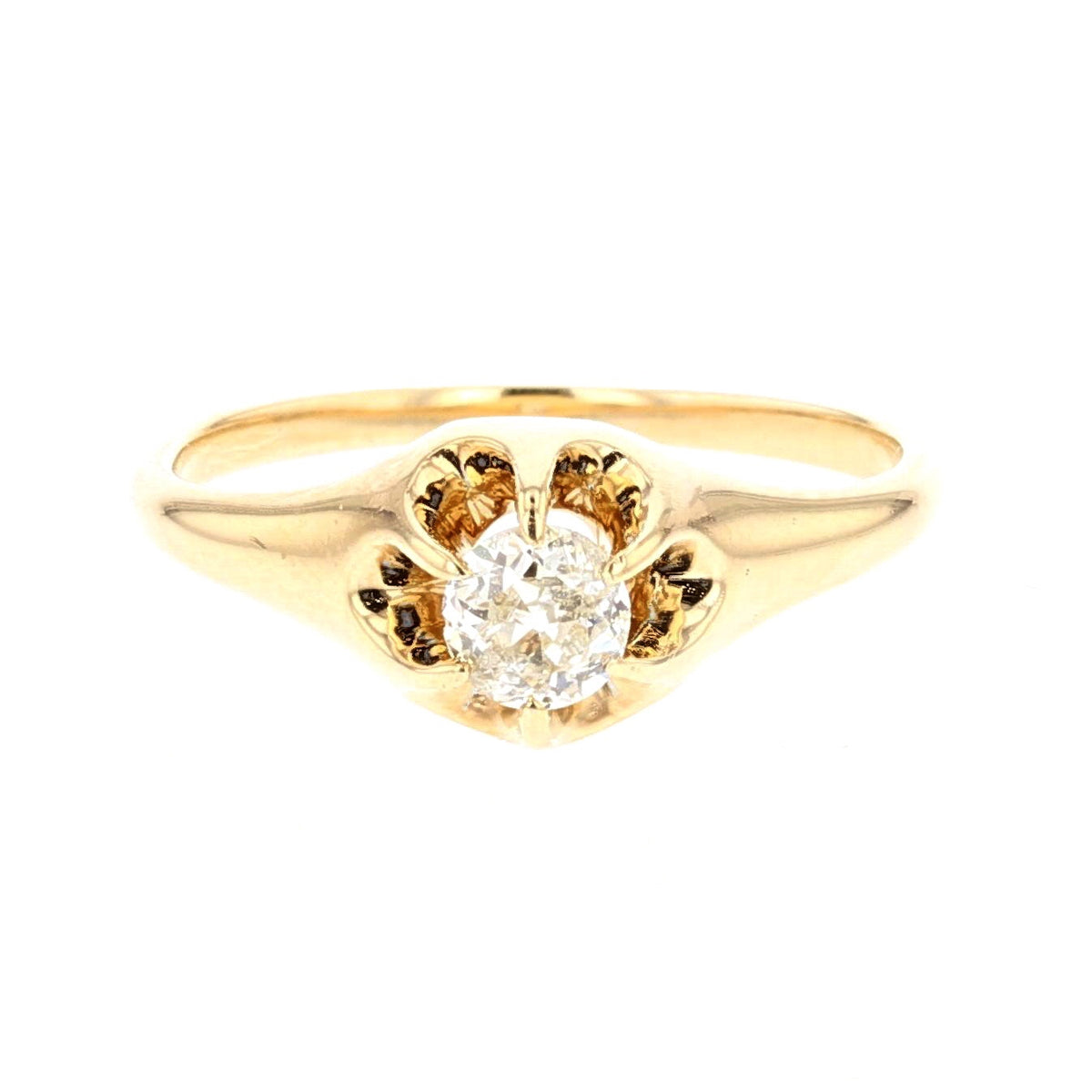 Vintage 14K Yellow Gold Diamond Ring