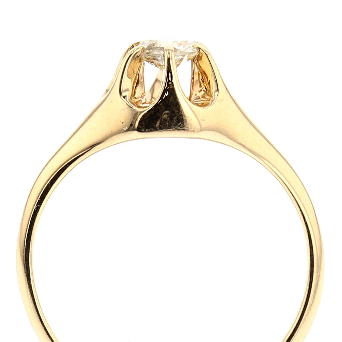 Vintage 14K Yellow Gold Diamond Ring
