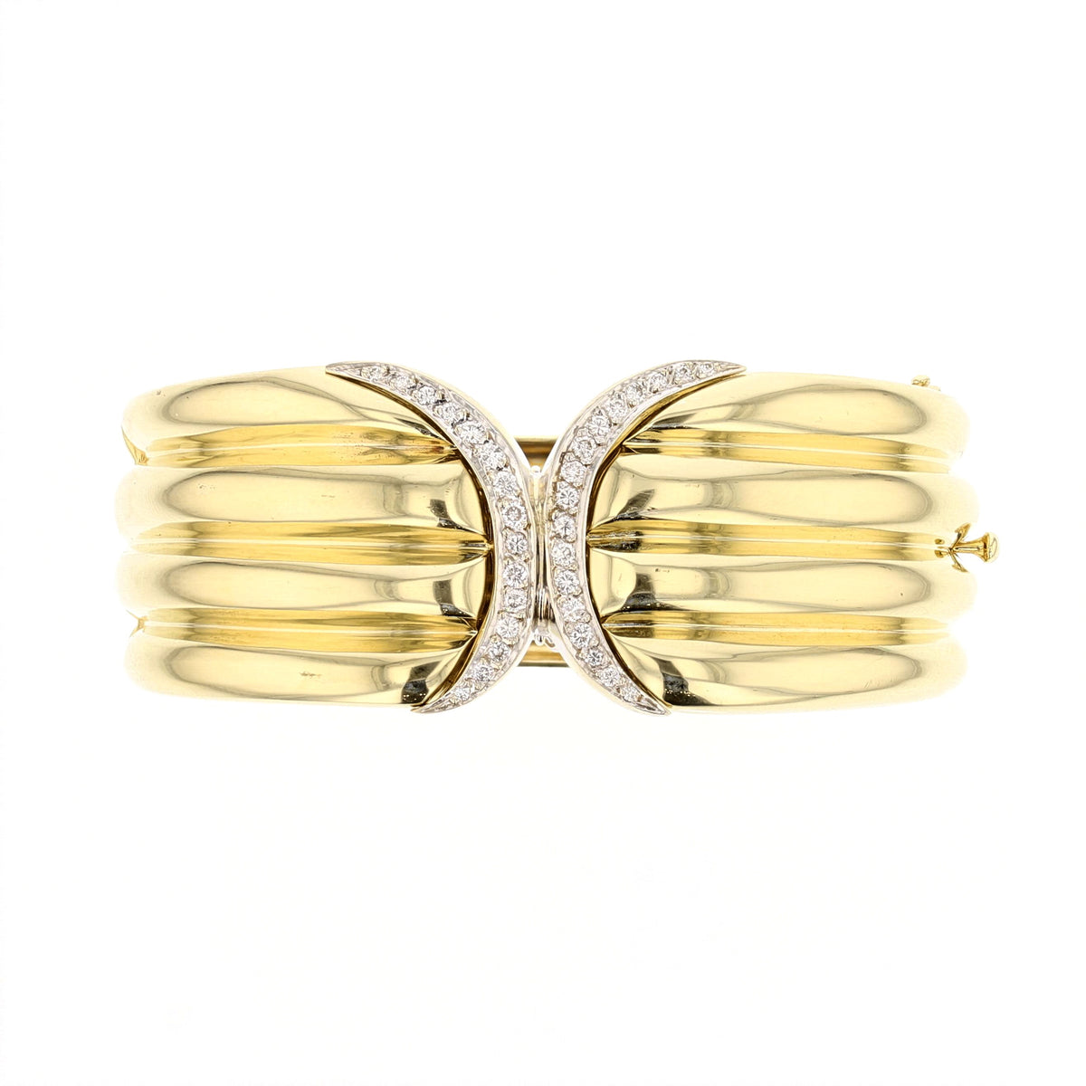 Versatile Diamond Gold Cuff Bracelet