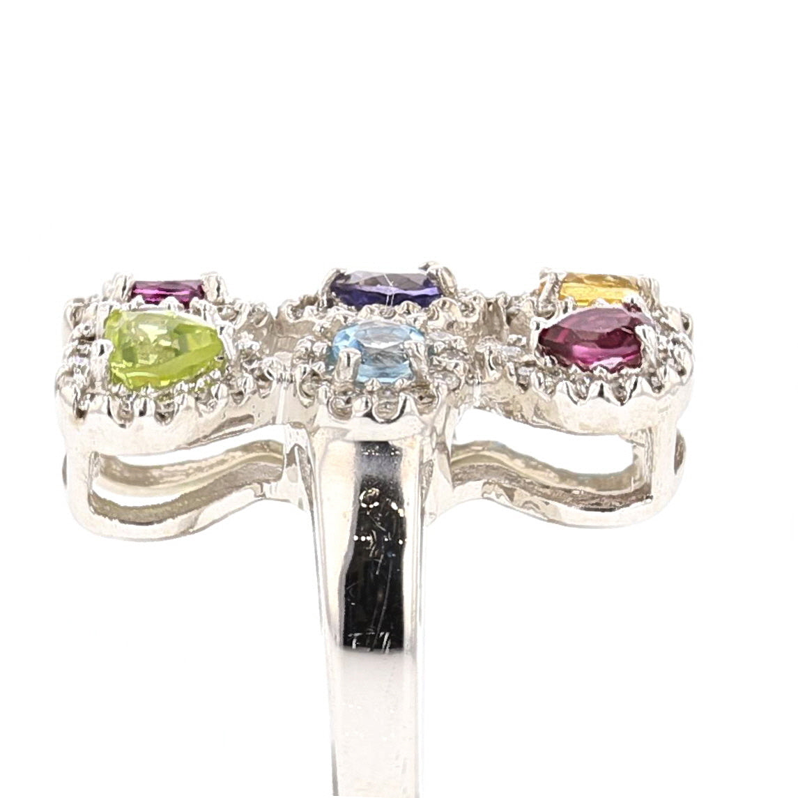 14K White Gold Multi-Stone Ring