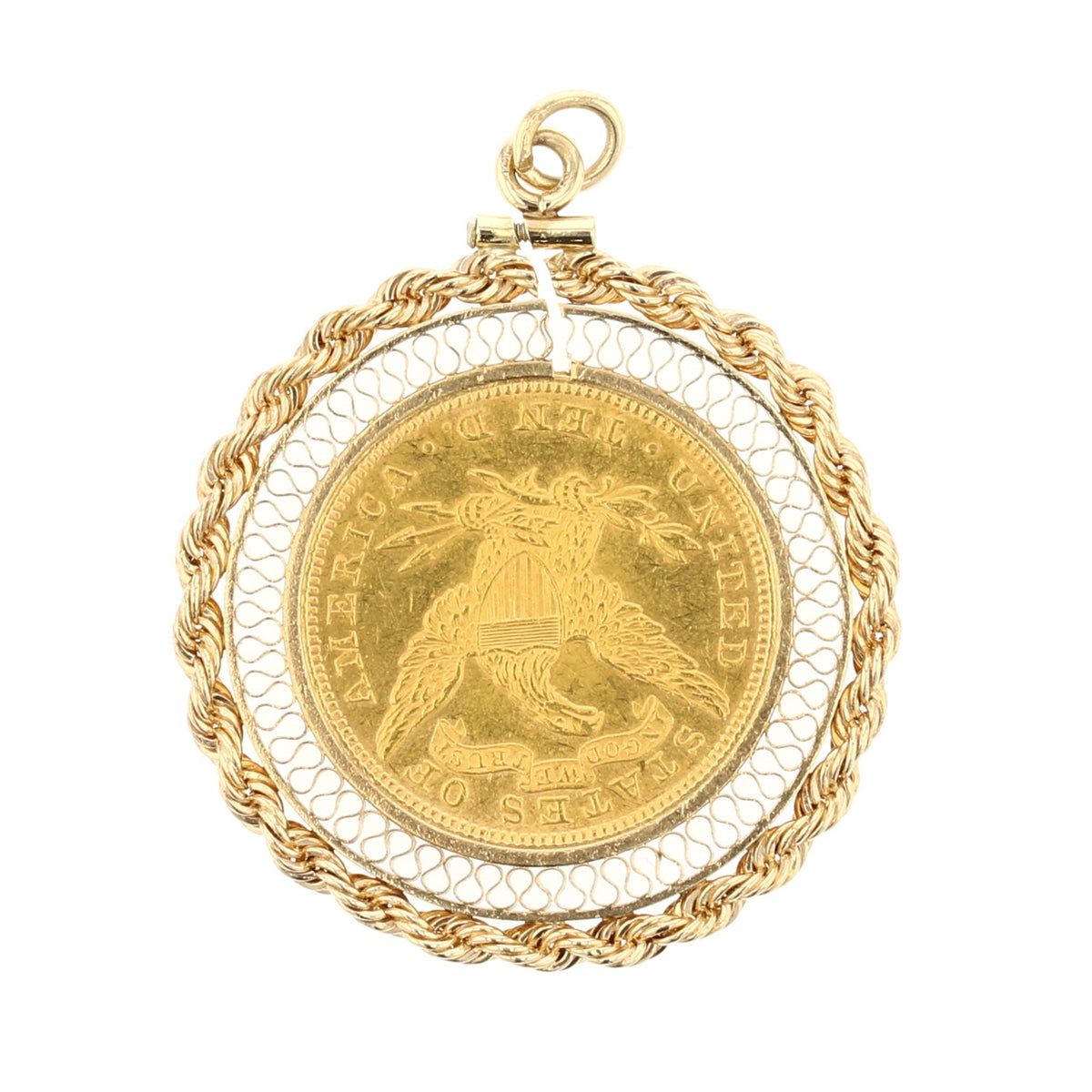 1894 $10 Liberty Eagle Gold Coin Pendant