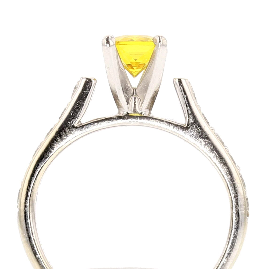 Yellow Gold Yellow Sapphire and Diamond Ring