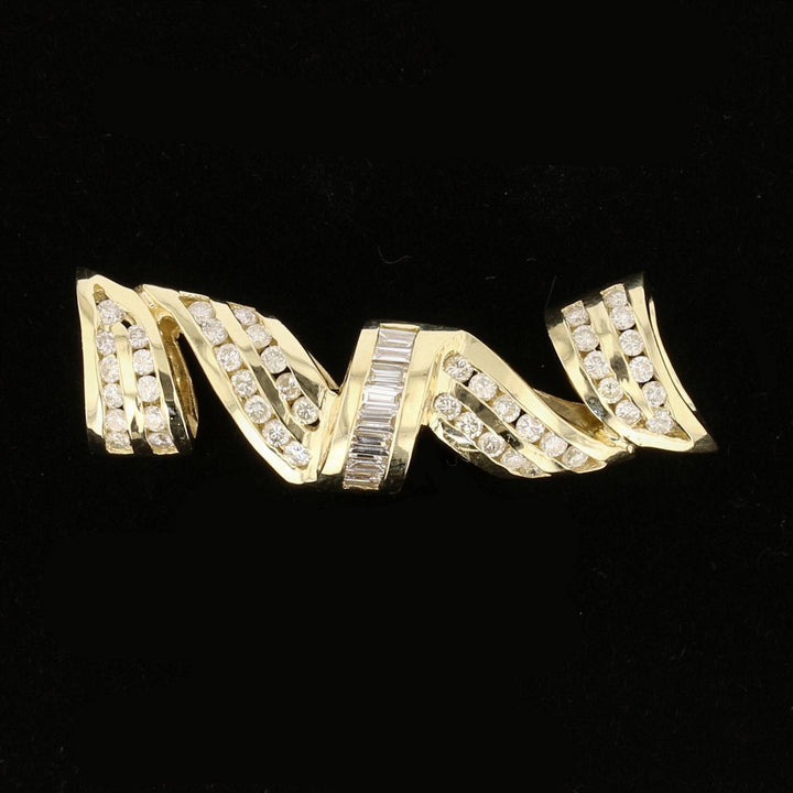Slide Diamond Gold Pendant