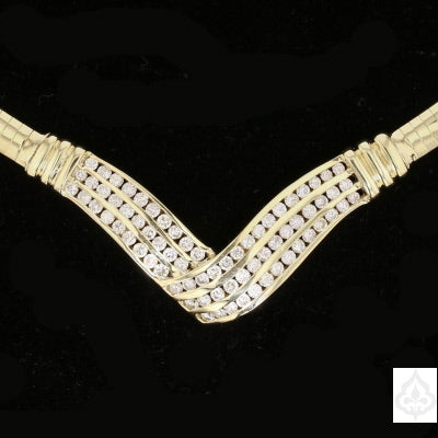 Vintage Diamond Gold Necklace