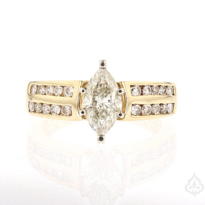 Vintage Marquise Diamond Gold Ring