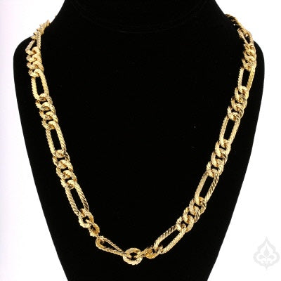 Textured Figaro Chain / Bracelet