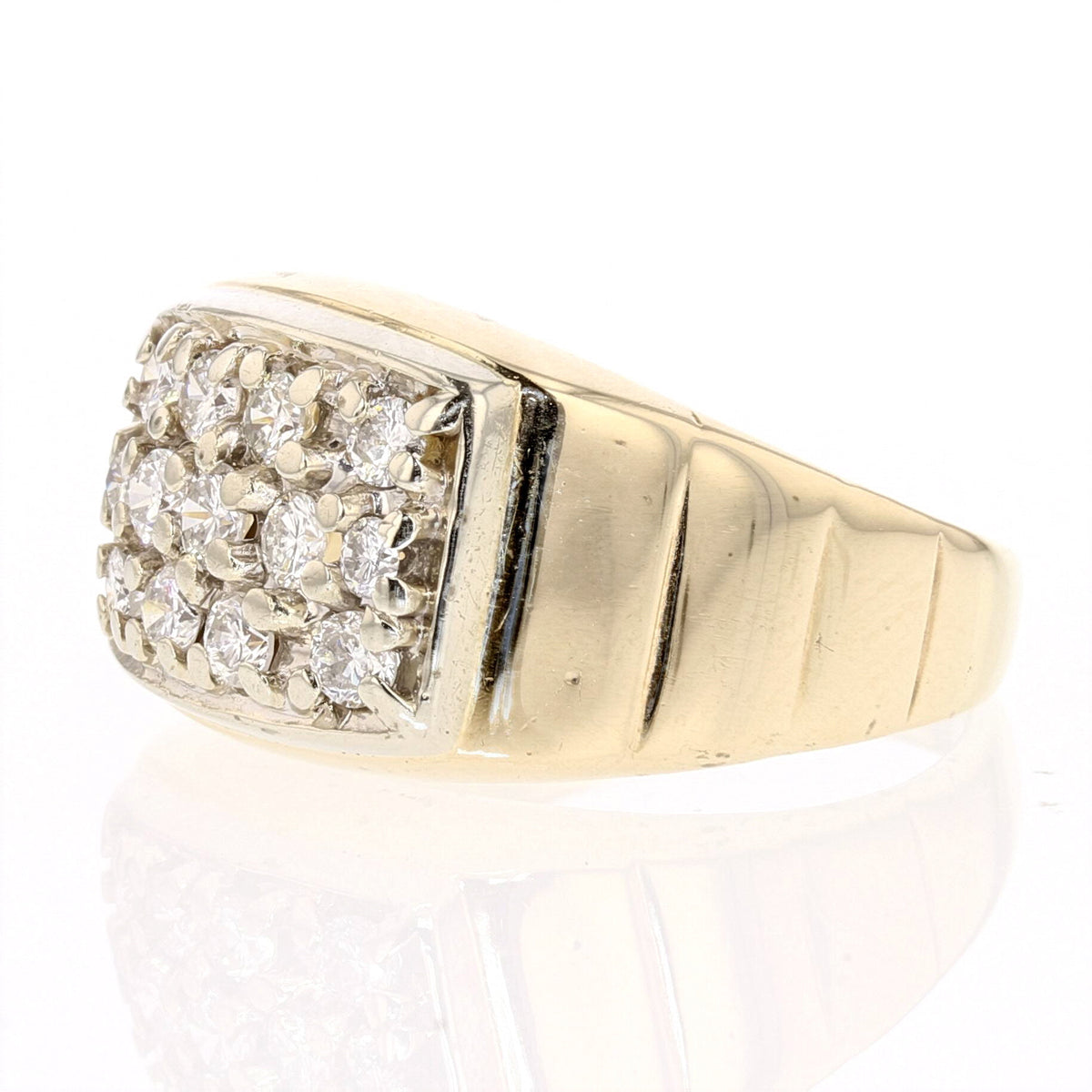 Men Diamond Gold Ring
