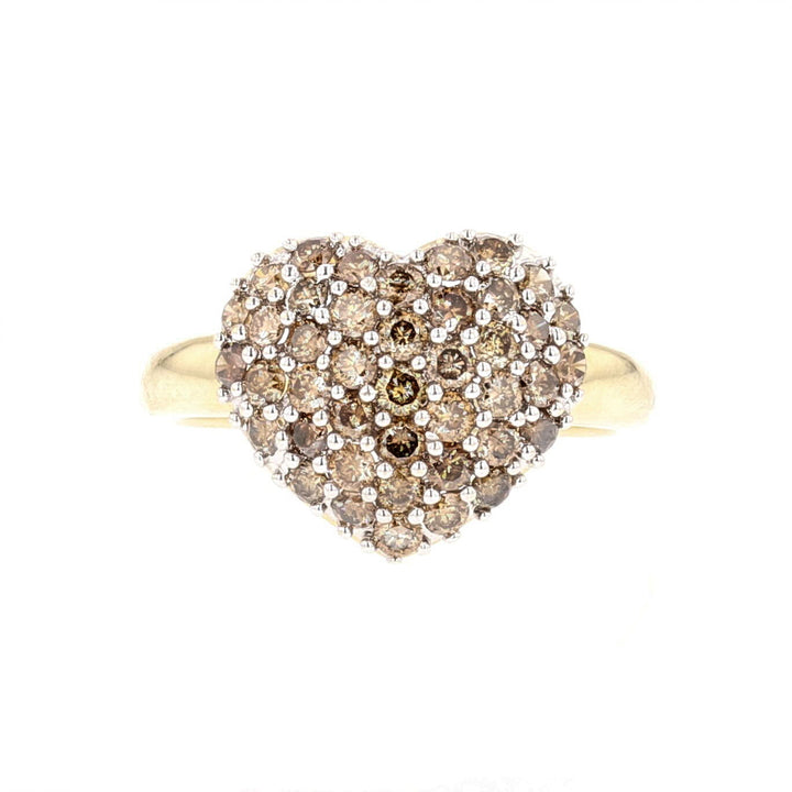Champagne Diamond Gold Ring