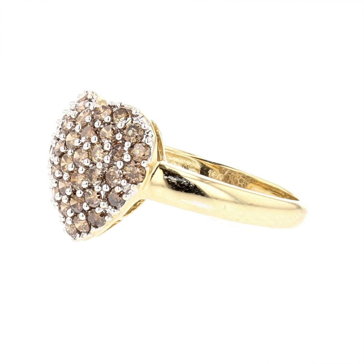 Champagne Diamond Gold Ring