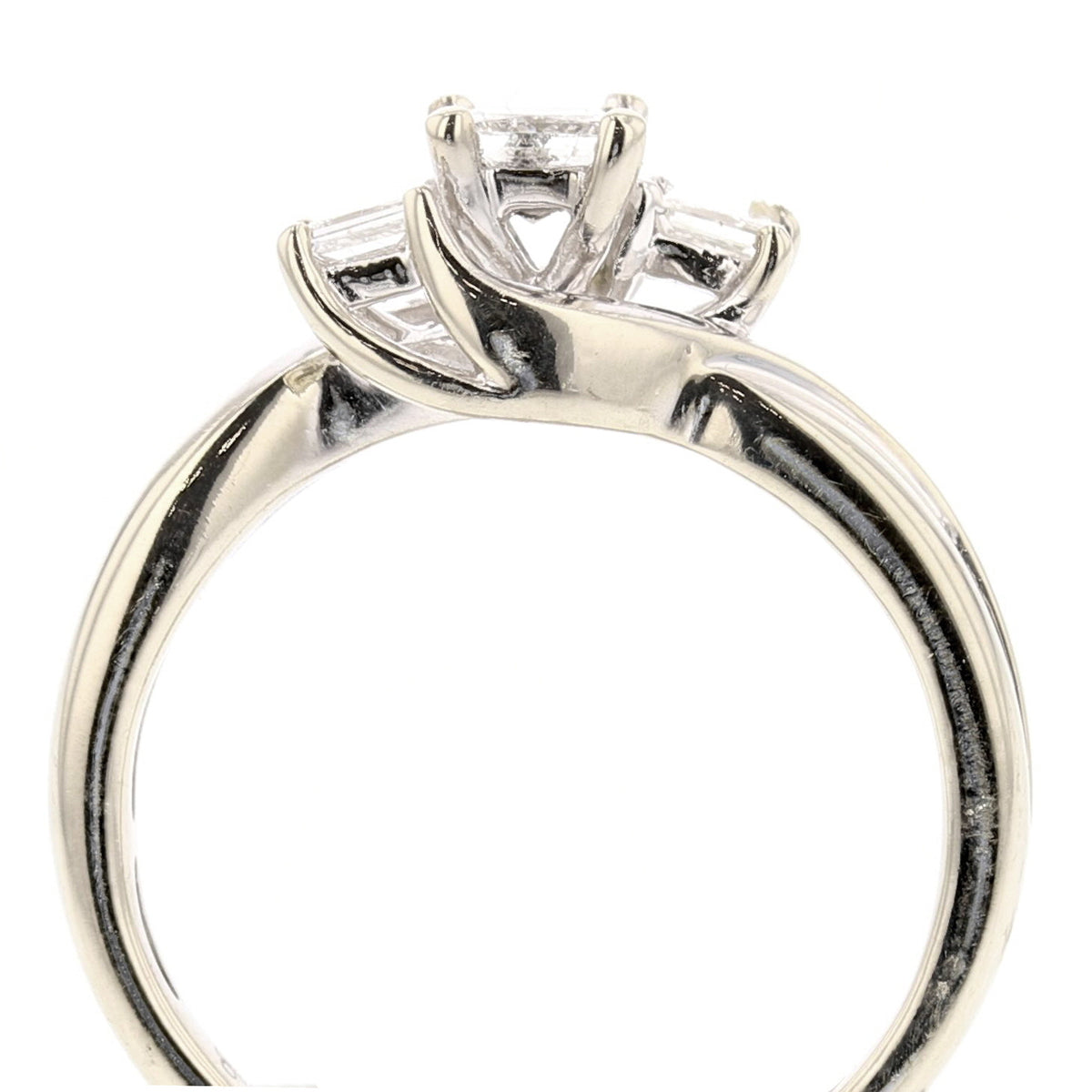 14K White Gold Princess Cut Diamond Engagement/Bridal Ring