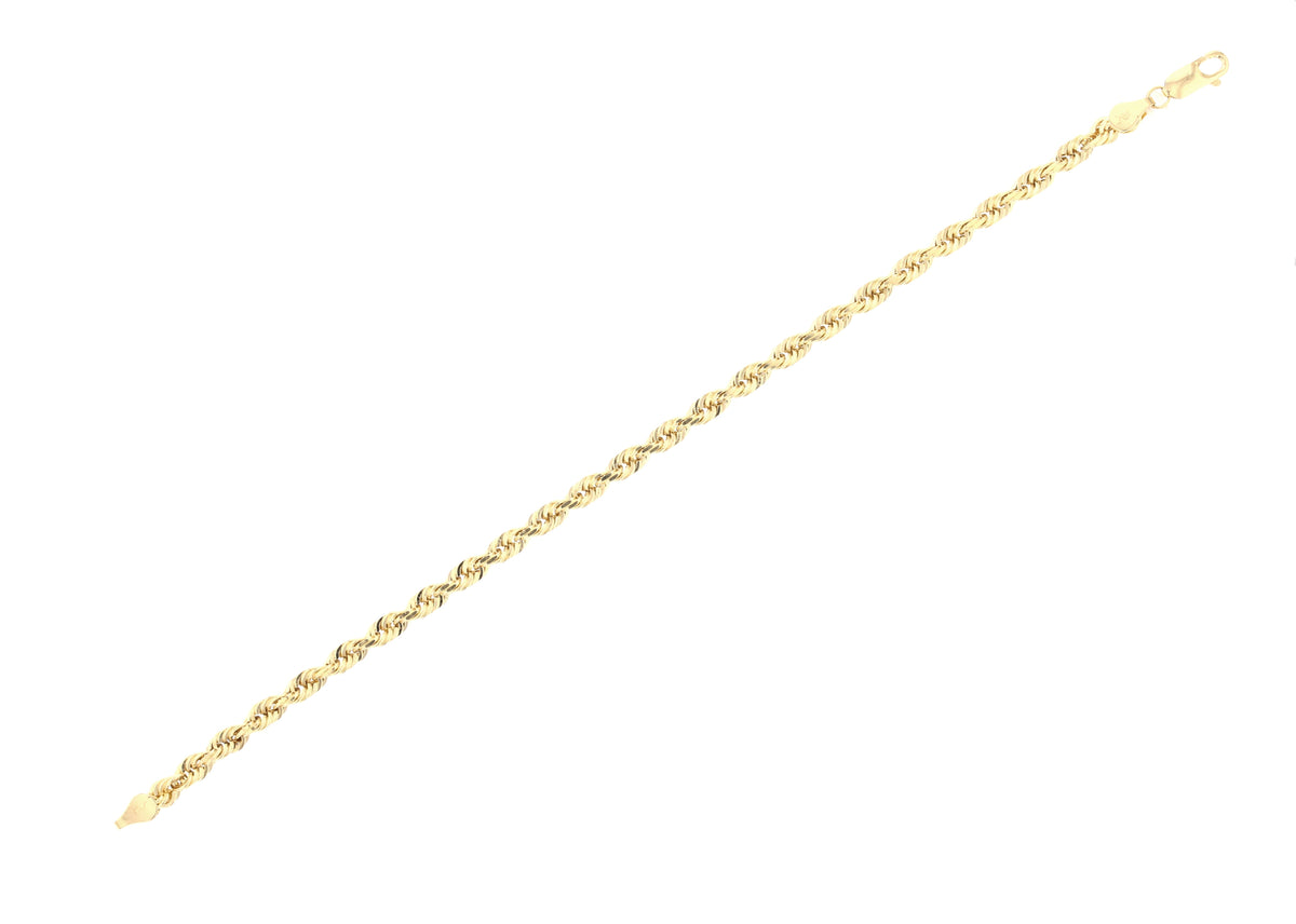 7.5" Gold Rope Bracelet