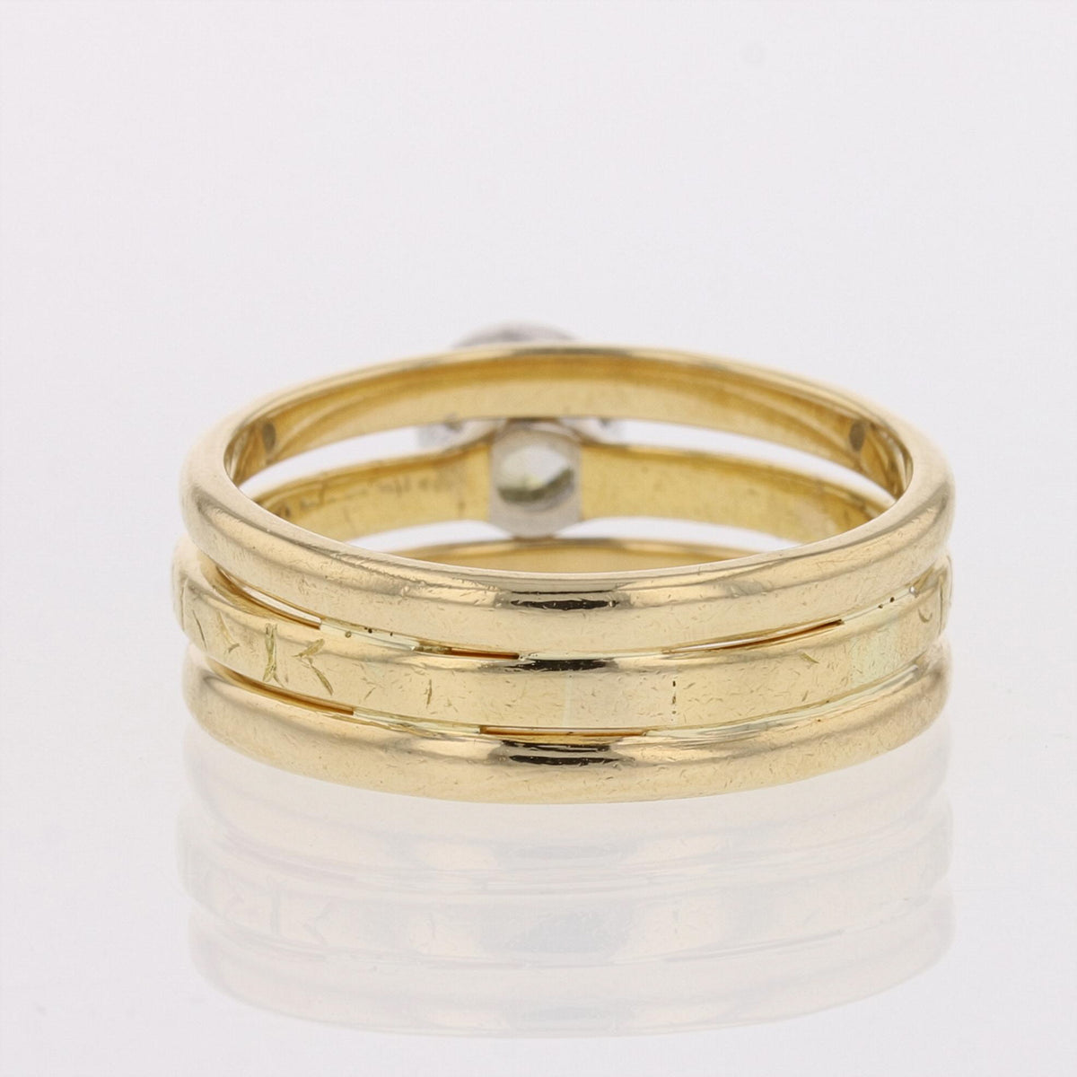 Vintage 14K Yellow Gold Diamond Ring