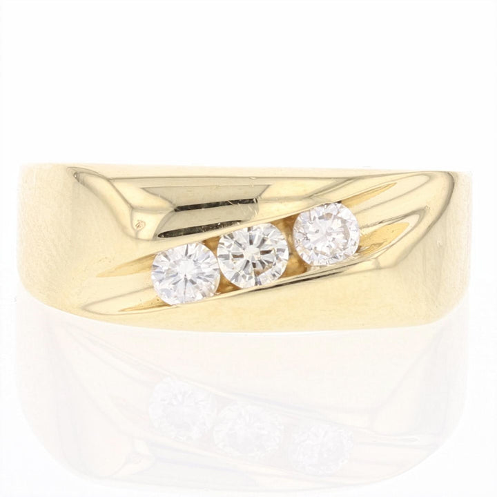 3 Diamonds Gold Ring