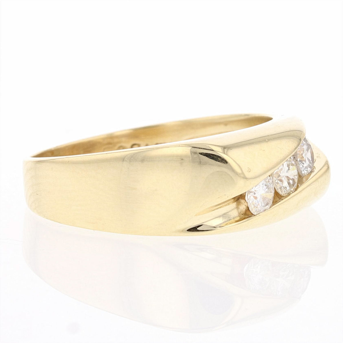3 Diamonds Gold Ring