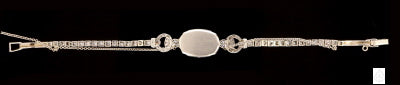 Antique Deco Labradorite Diamond Platinum Bracelet   890411
