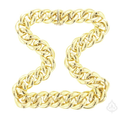 Curb Link Gold Necklace 890719