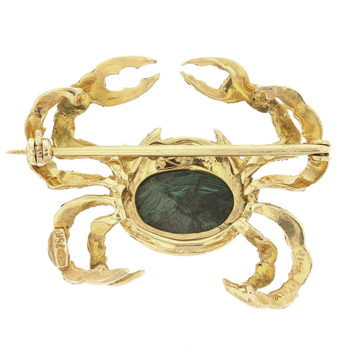 Crab Gold Brooch
