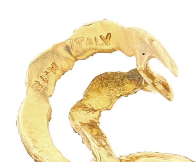 Crab Gold Brooch