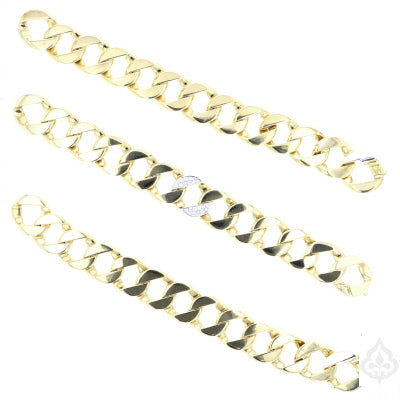 3 Curb Link Bracelet  Necklace combo