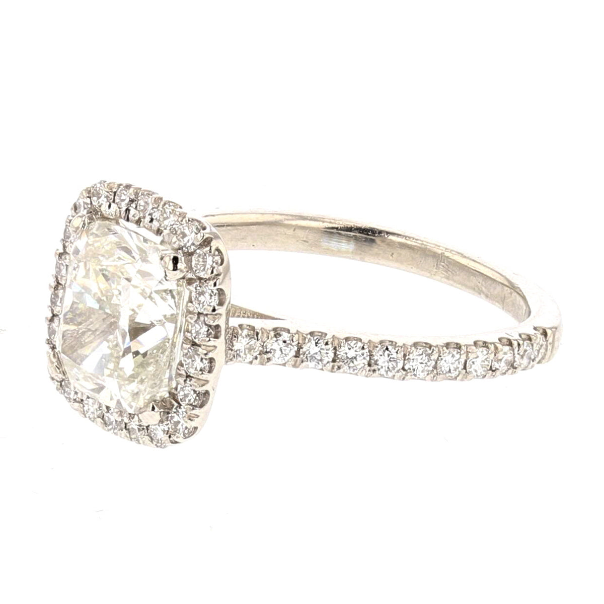 2 Carat Cushion Cut Diamond Halo Engagement/Bridal Ring