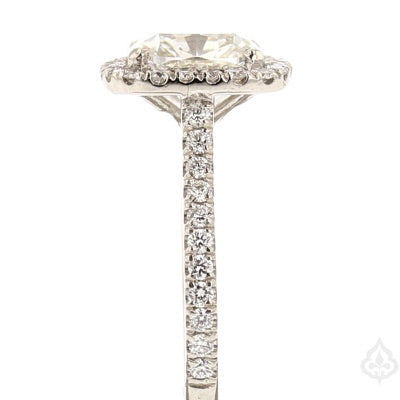 2 Carat Cushion Cut Diamond Halo Engagement/Bridal Ring