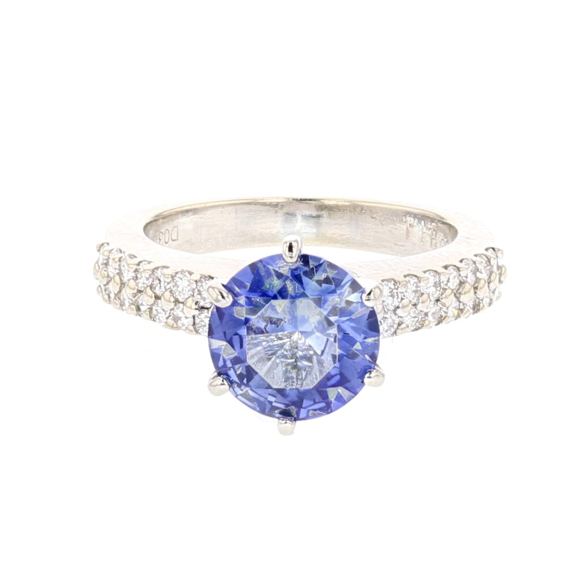 Lab-Grown Sapphire and Diamond Ring