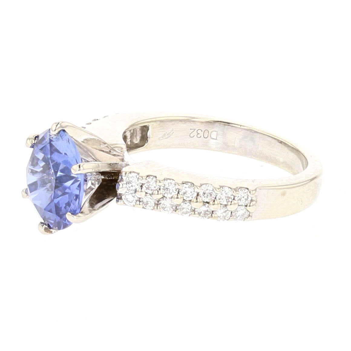 Lab-Grown Sapphire and Diamond Ring
