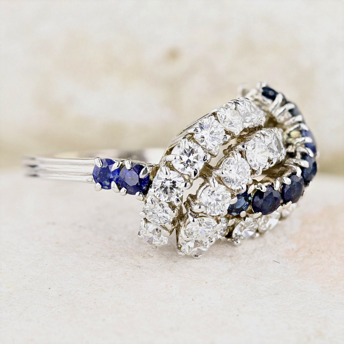 Sapphire & Lab-Grown Diamond Ring