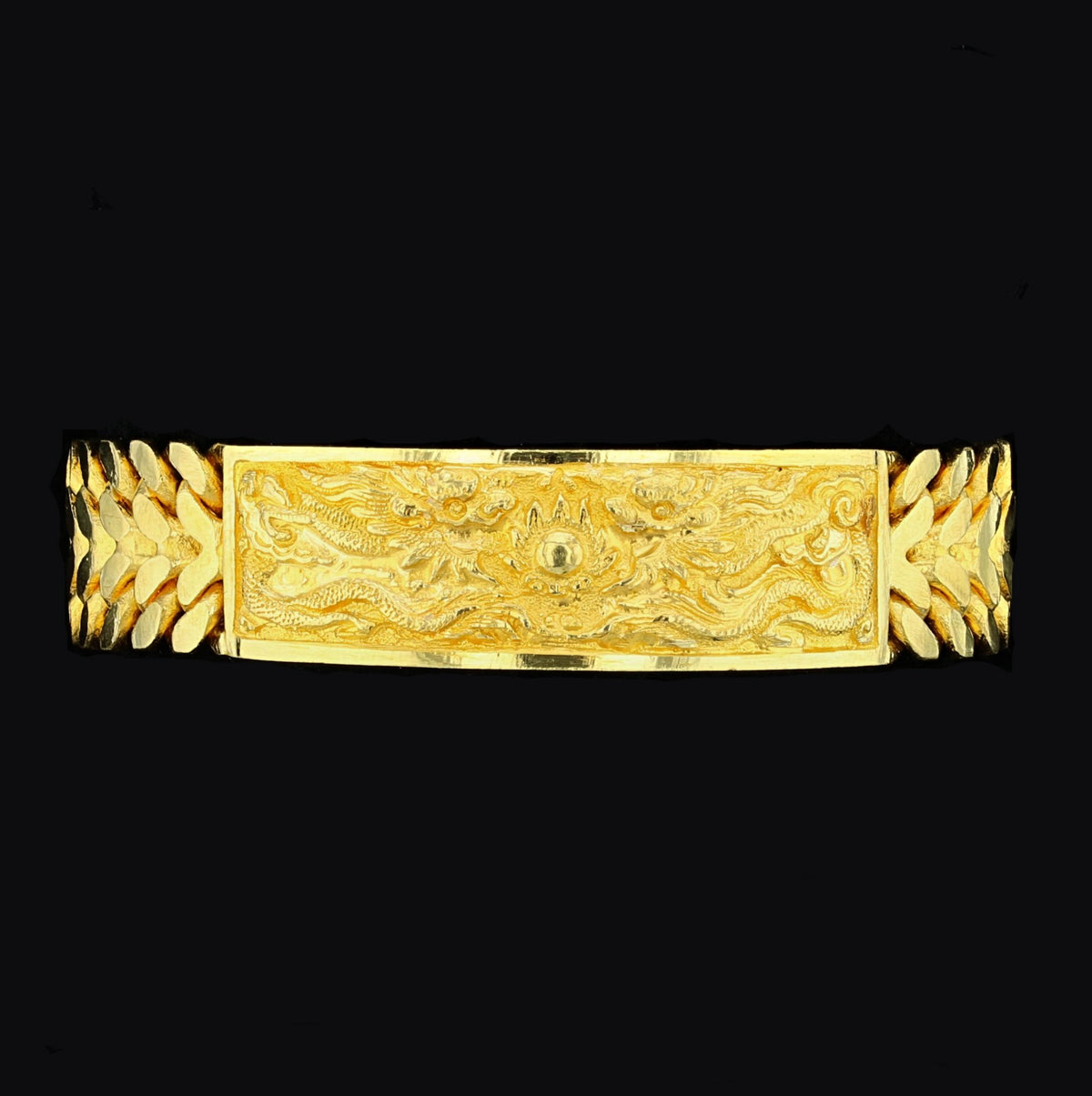 24K Yellow Gold Dragon Bracelet