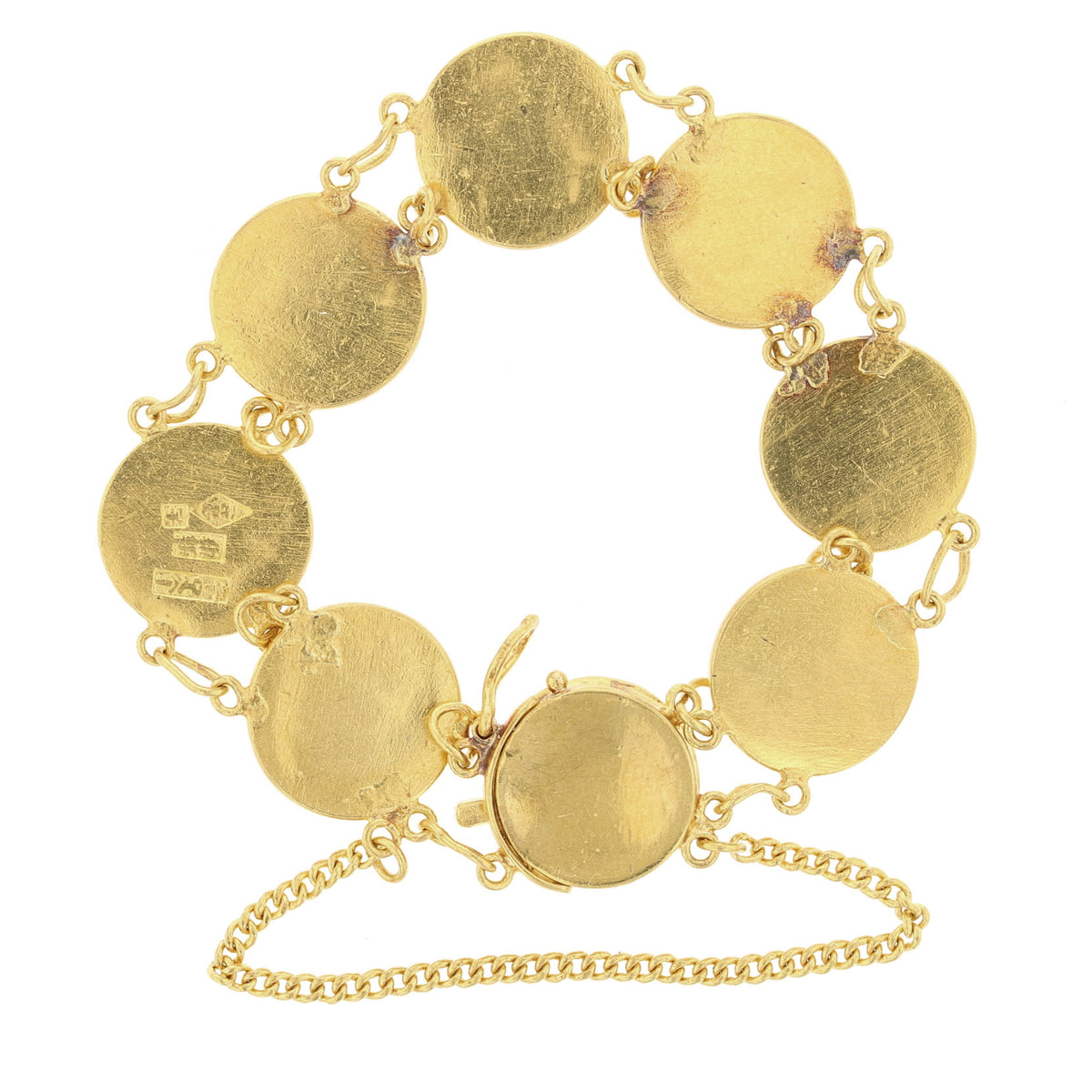 Asian Letter Coins 22K Bracelet
