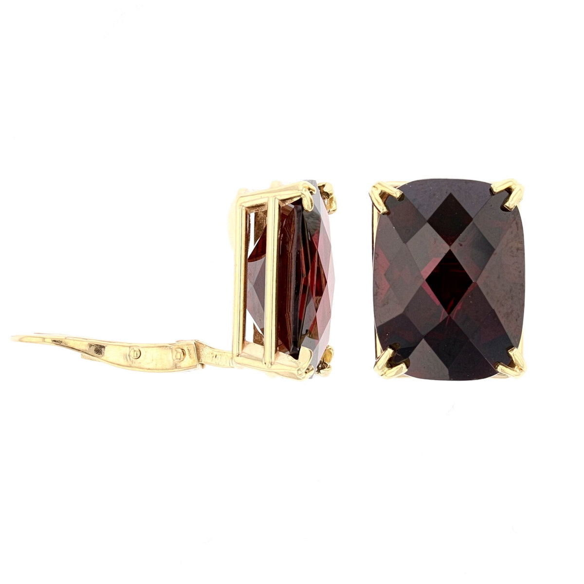 Moz Garnet Clip on Earrings.