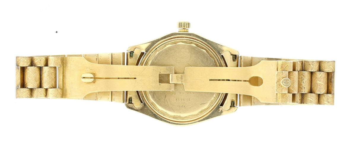 14kt Gold Concord Florentine Band Watch