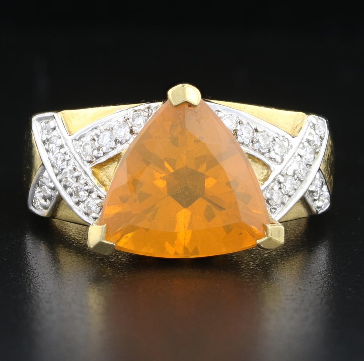 Brazilian Fire Opal Diamond Ring   893036