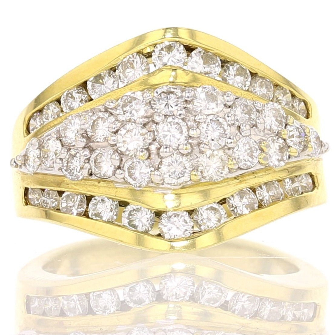 18K Yellow Gold Vintage Diamond Ring - David's Antiques & Jewelry