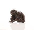 Vintage Ironwood Netsuke: Monkey with Nut - David's Antiques & Jewelry