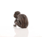 Vintage Ironwood Netsuke: Monkey with Nut - David's Antiques & Jewelry