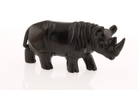 Regal Rhinoceros Dark Wood Netsuke - David's Antiques & Jewelry