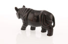 Regal Rhinoceros Dark Wood Netsuke - David's Antiques & Jewelry
