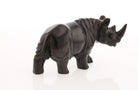 Regal Rhinoceros Dark Wood Netsuke - David's Antiques & Jewelry
