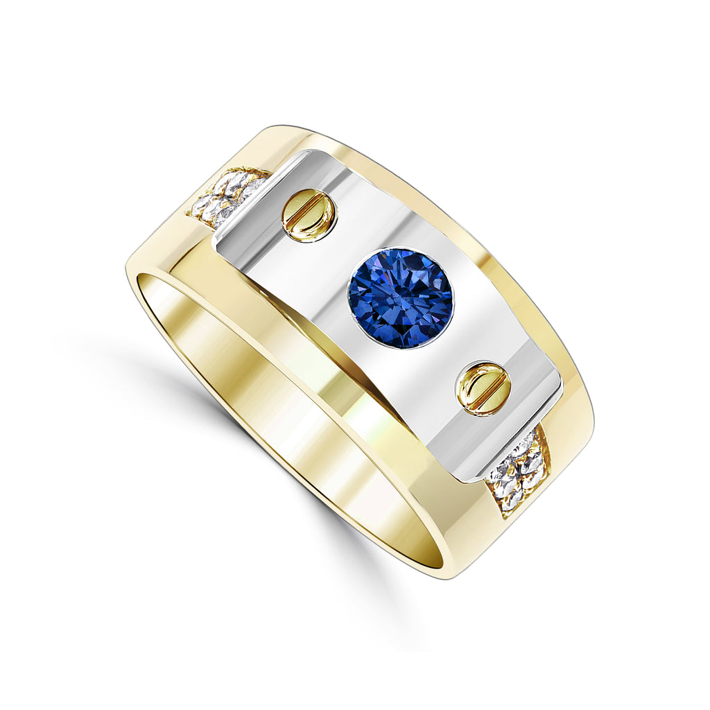Contemporary Sapphire Ring - David's Antiques & Jewelry