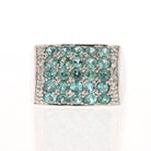 Teal Paraiba Tourmaline and Diamond Ring in 14K White Gold - David's Antiques & Jewelry