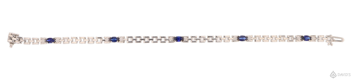 Sapphire and Diamond Gold Bracelet