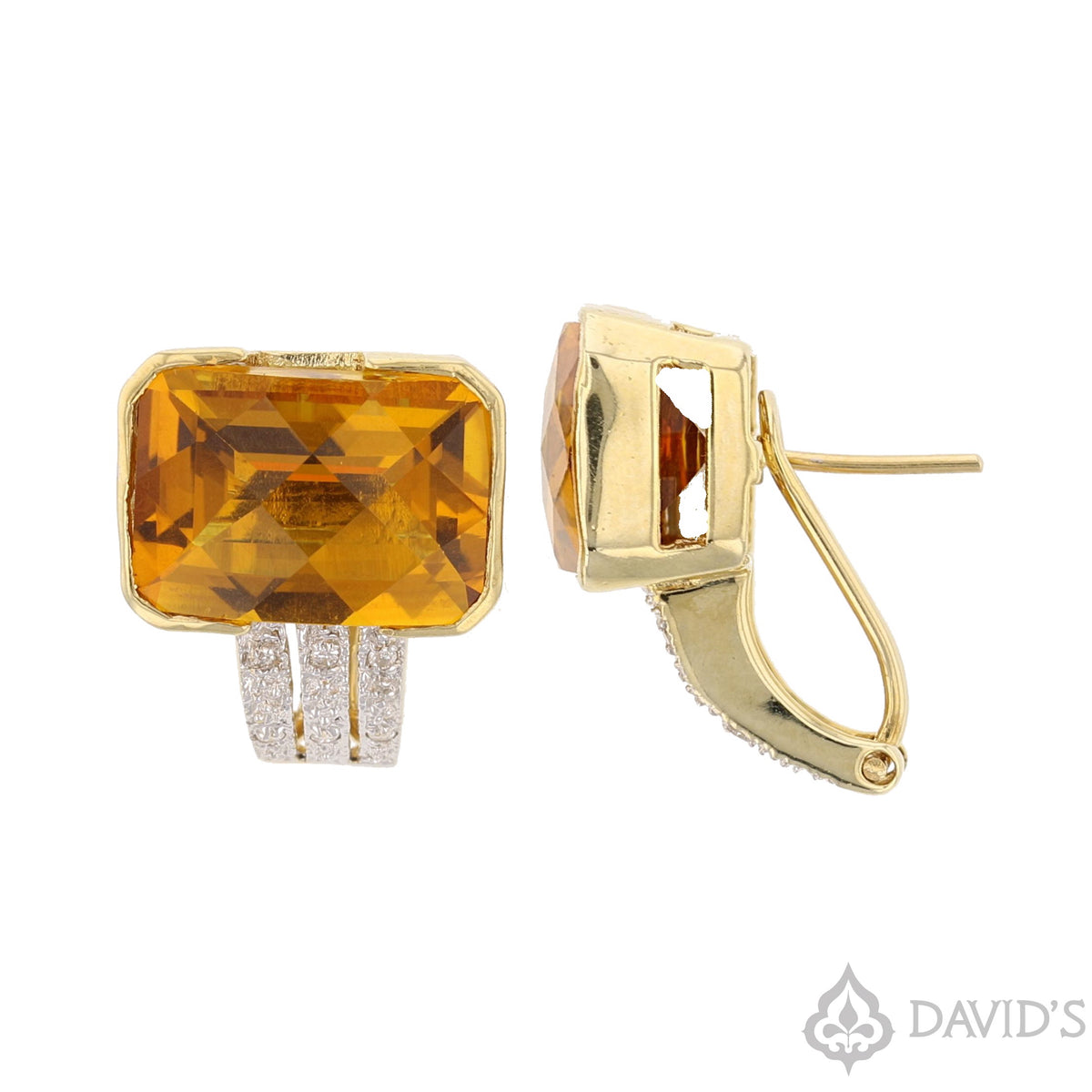 Citrine &   Diamond Earrings