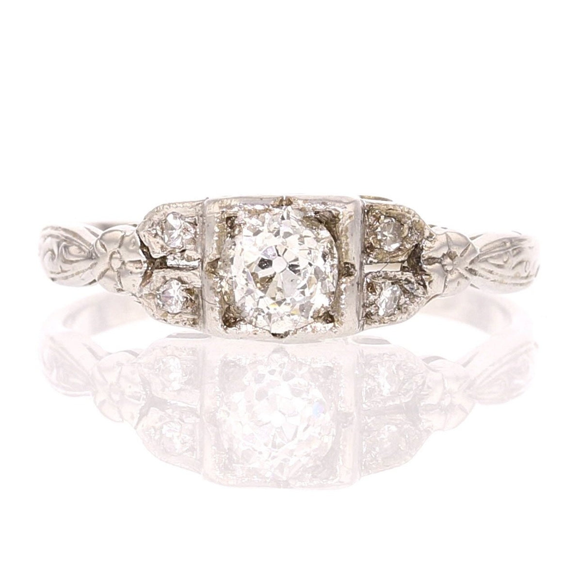 Art Deco Style Diamond Ring - David's Antiques & Jewelry