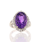 Amethyst  & Diamond Ring - David's Antiques & Jewelry