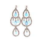 Blue Topaz Chandelier Earrings - David's Antiques & Jewelry