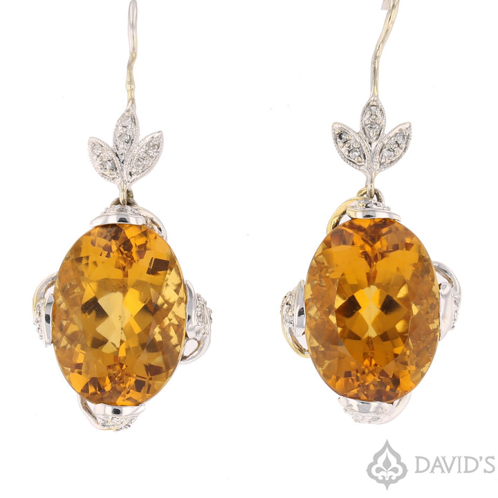 Citrine   & Diamond Earrings